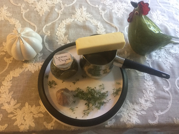 ingredients for garlic thyme shrimp